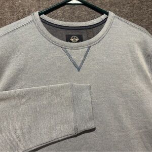 Dockers Crewneck Pullover Sweater Mens Large heathered blue soft comfort stretch